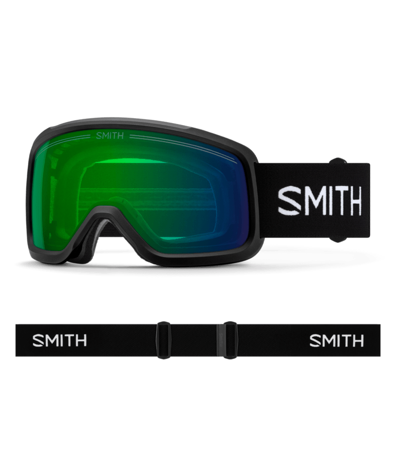 Smith Shakedown Goggles Black goggle with ChromaPop Everyday Green Mirror