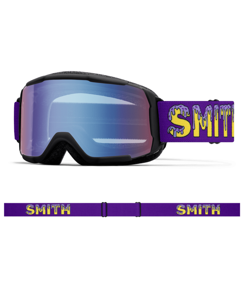 Smith Daredevil Snow Goggles Black Donuts goggle with Blue Sensor Mirror lenses