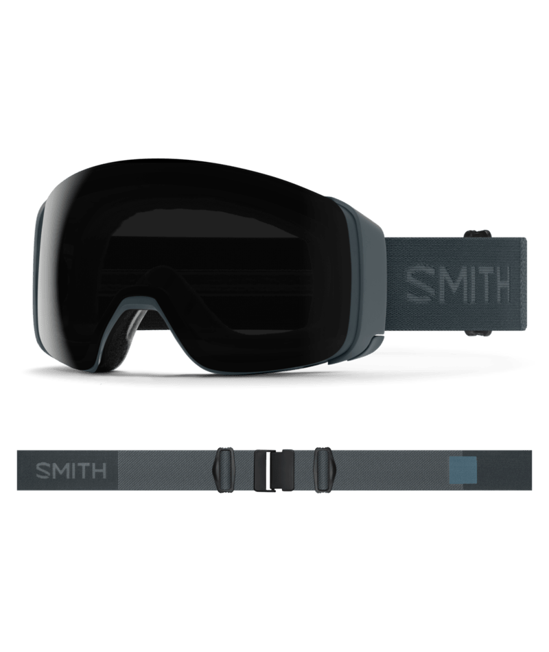 Smith 4D Mag Low Bridge Fit Ski Goggles Slate goggle with ChromaPop Sun Black
