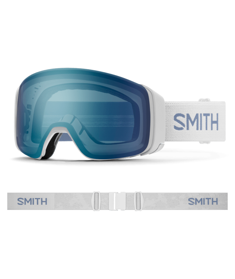 Smith 4D Mag Low Bridge Fit Ski Goggles Mist goggle with  ChromaPop Everyday Blue Mirror