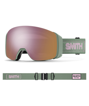 Olive Warm Steel goggle/ChromaPop Everyday Rose Gold Mirror and ChromaPop Storm Blue Sensor Mirror