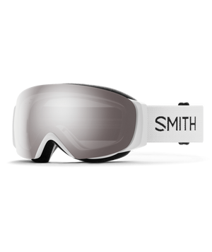 White Chunky Knit goggle/ChromaPop Sun Platinum Mirror and ChromaPop Storm Blue Sensor Mirror