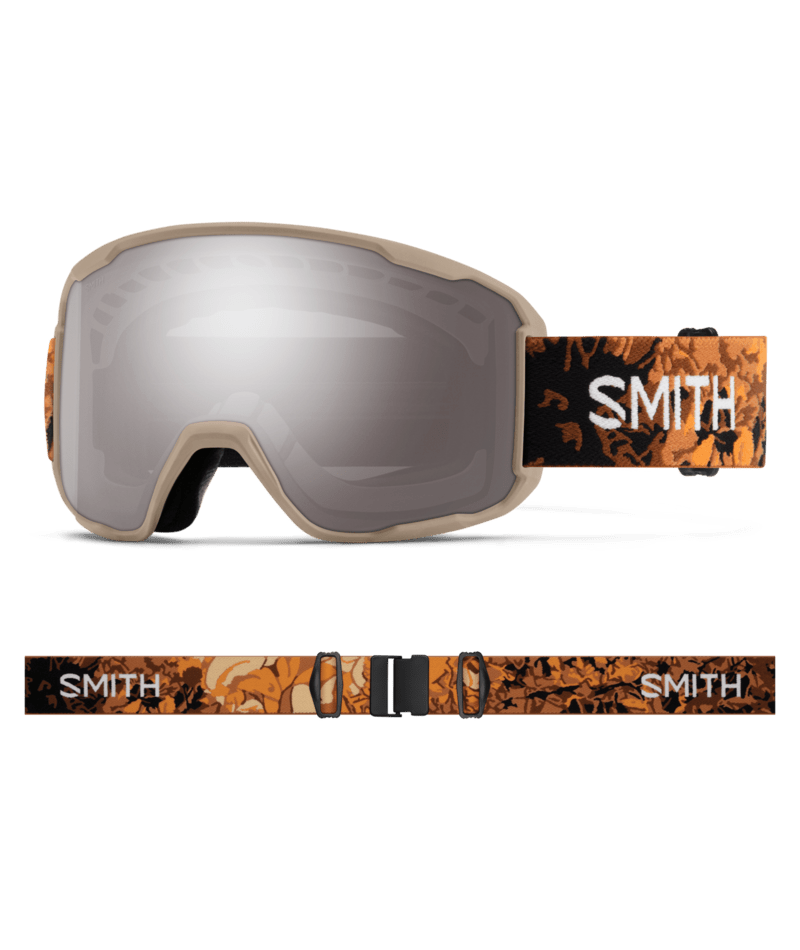 Smith Preview Ski Goggles BClassic Beige Botanist goggle with ChromaPop Sun Platinum Mirror