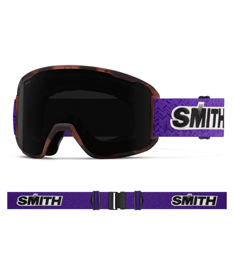 Smith Preview Ski Goggles Tortoise Retro Classic goggle with ChromaPop Sun Black