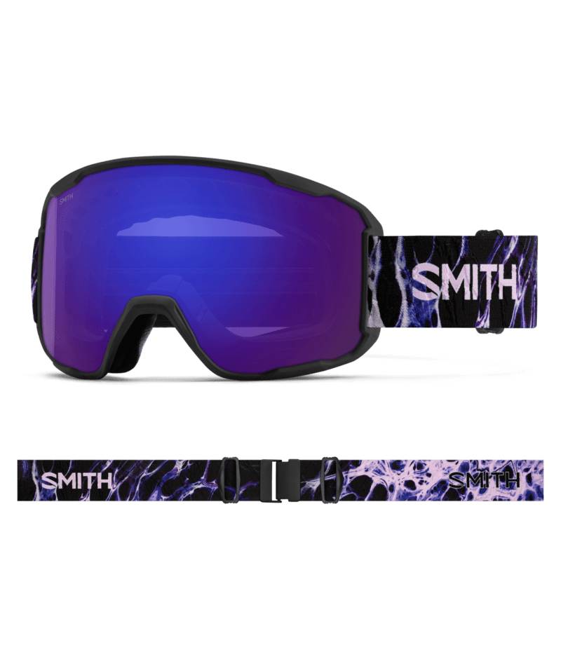 Smith Preview Ski Goggles Black Flex Plasma goggle with ChromaPop Everyday Violet Mirror
