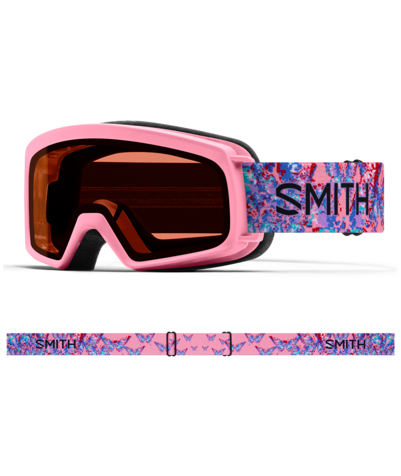 Smith Rascal Kids Snow Goggles Bright Pink LoFi Butterfly goggle with RC36 lenses