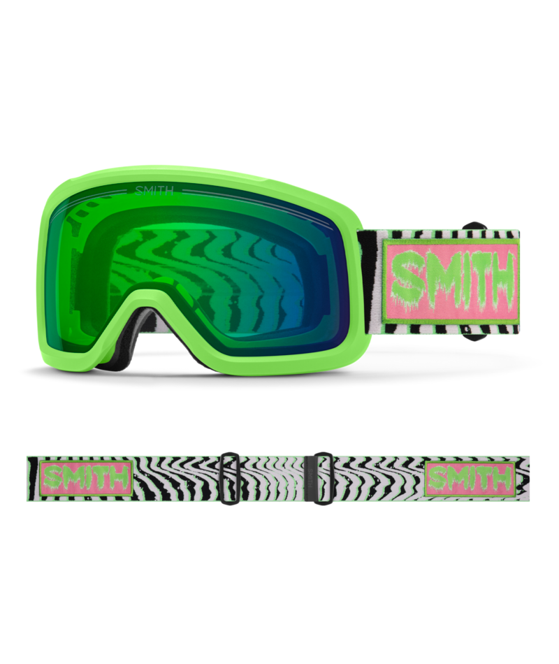 Smith Shakedown Goggles Slime Static Shag goggle with ChromaPop Everyday Green Mirror