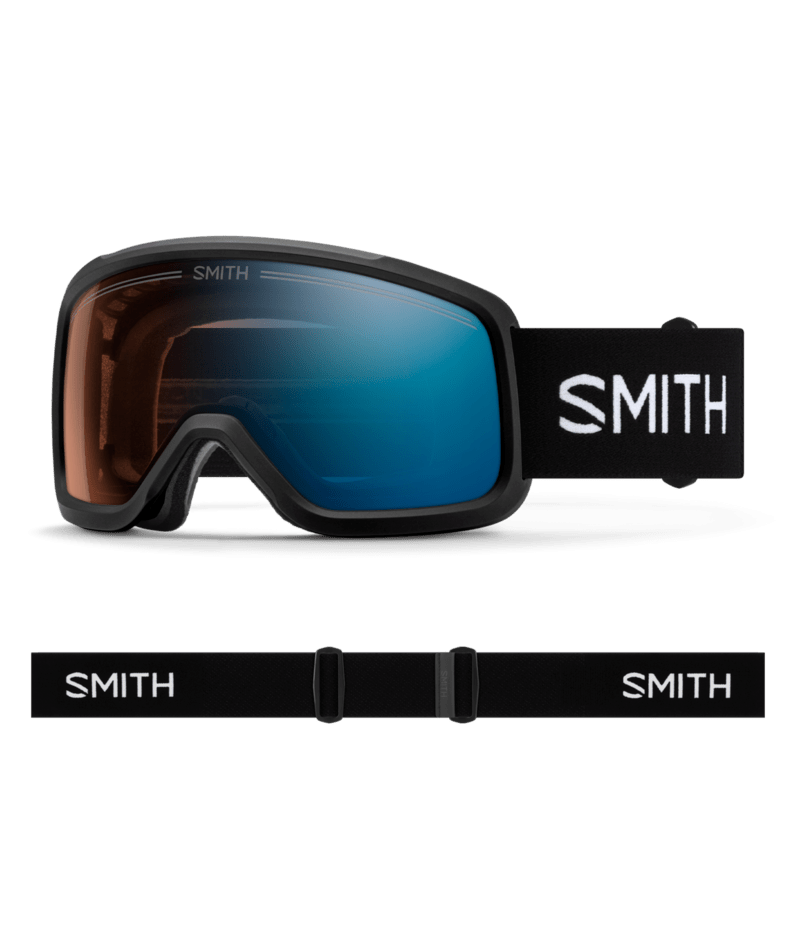 Smith Shakedown Low Bridge Fit Goggles Black goggle with ChromaPop Pro Photochromic Blue Mirror