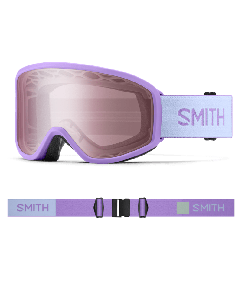 Smith Reason OTG (Over the Glasses) Snow Goggles Light Lavender goggle with Ignitor Mirror lenses