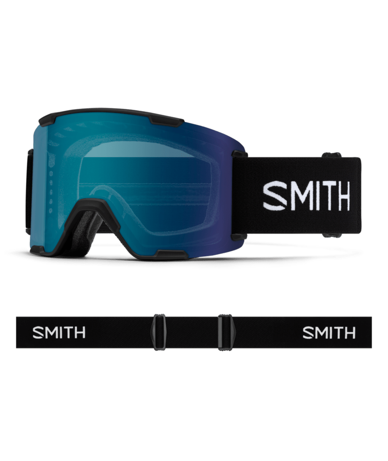 Smith Stash XL Goggles Black goggle with ChromaPop Everyday Blue Mirror