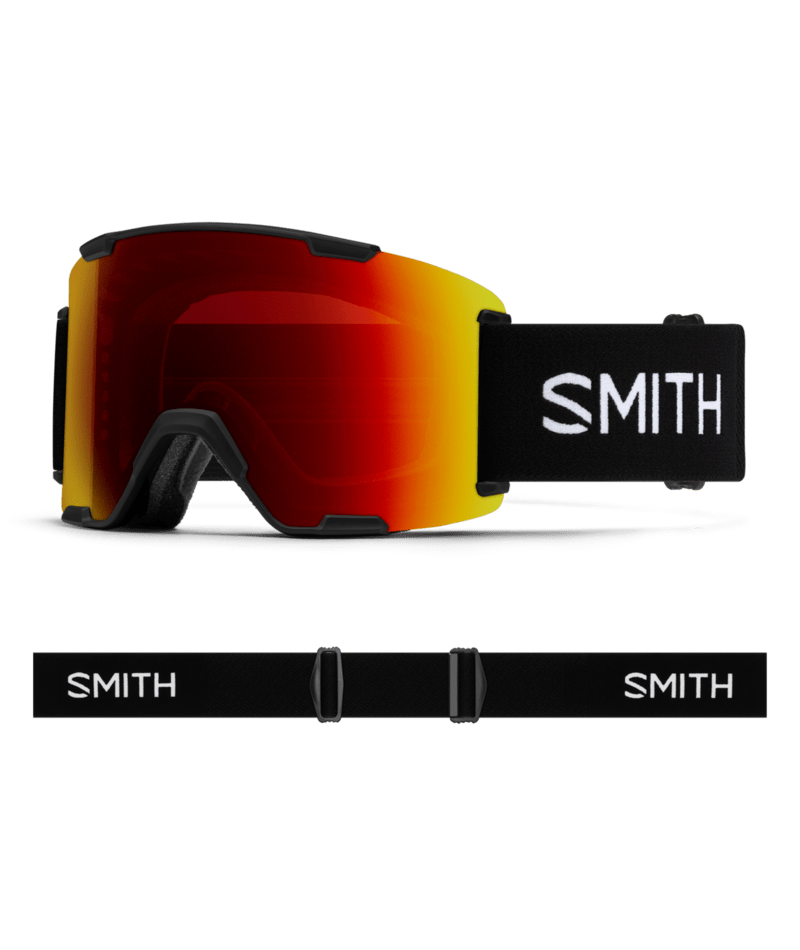 Smith Stash XL Goggles Black goggle with ChromaPop Sun Red Mirror