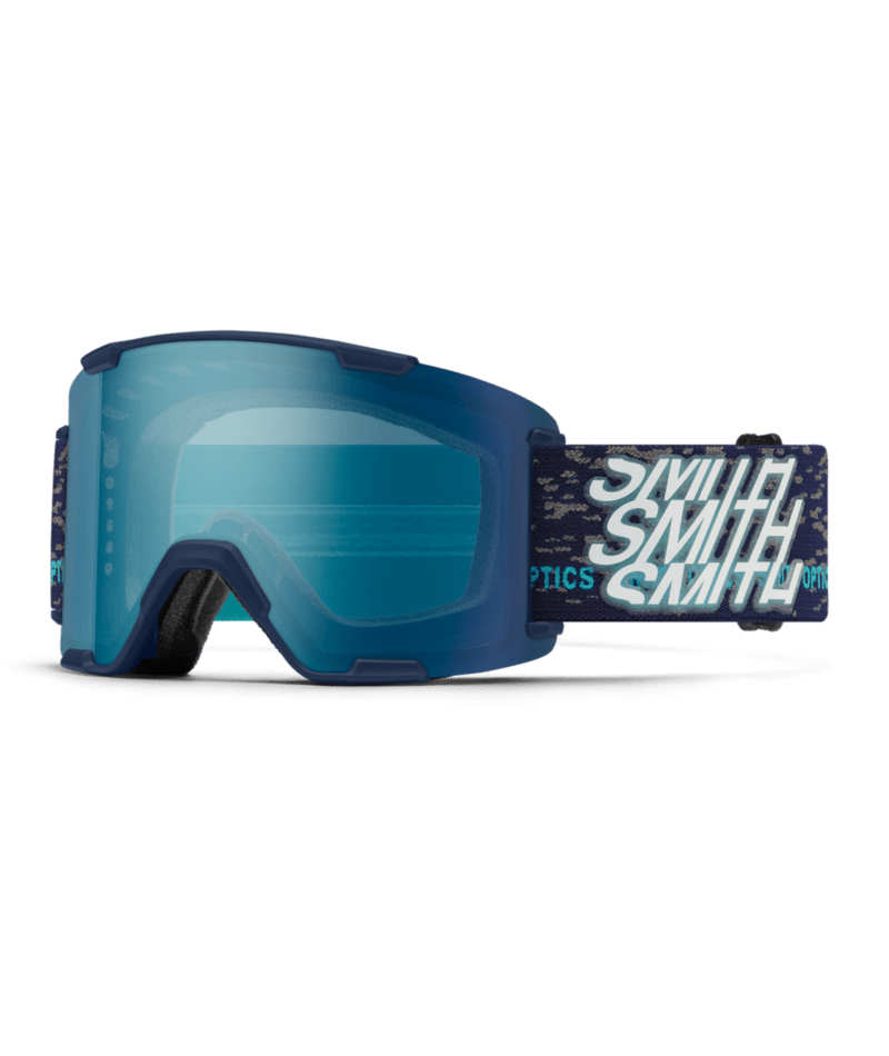 Smith Stash XL Low Bridge Fit Goggles  Midnight Snow goggle with ChromaPop Everyday Blue Mirror