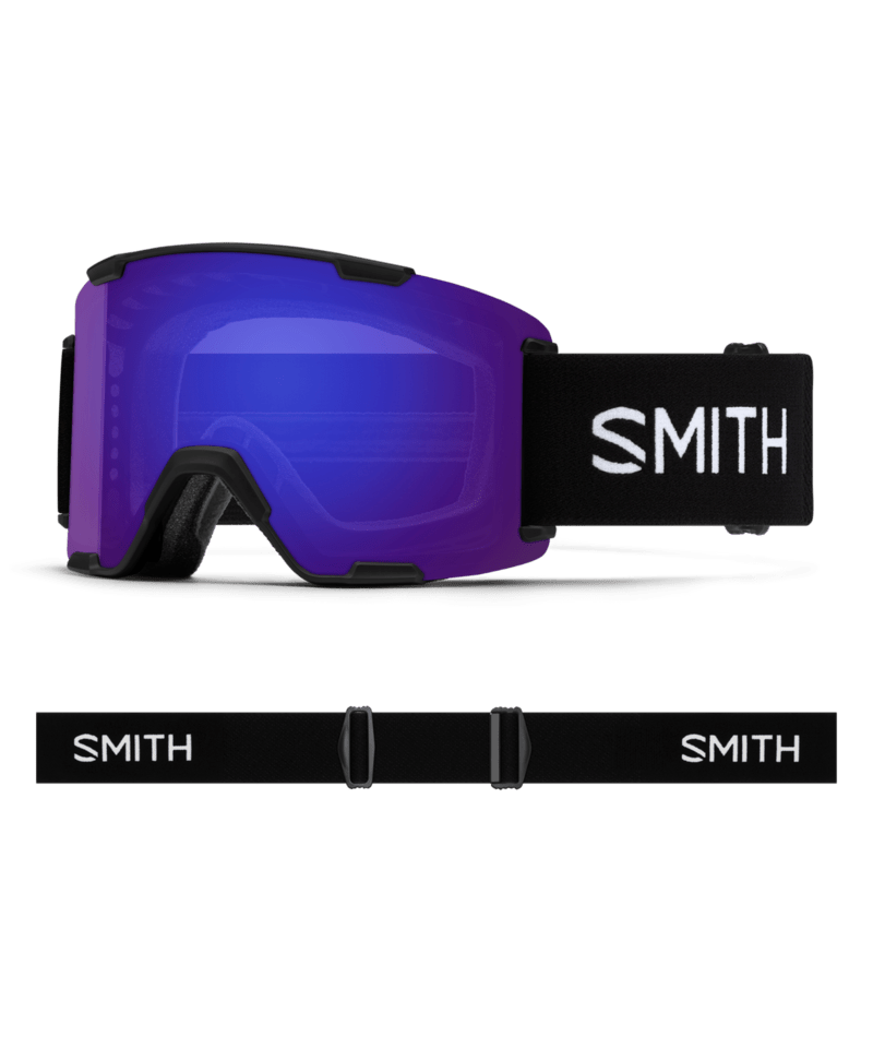 Smith Stash XL Goggles Black goggle with ChromaPop Everyday Violet Mirror 