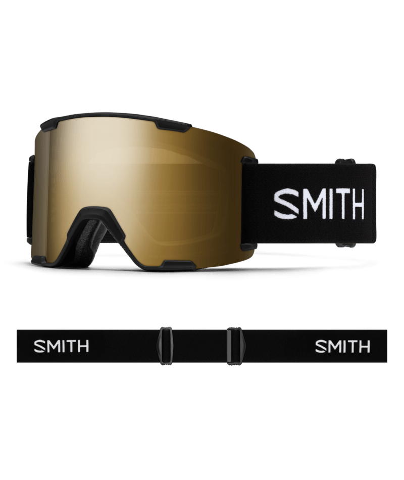 Smith Stash XL Goggles Black goggle with ChromaPop Sun Black Gold Mirror 