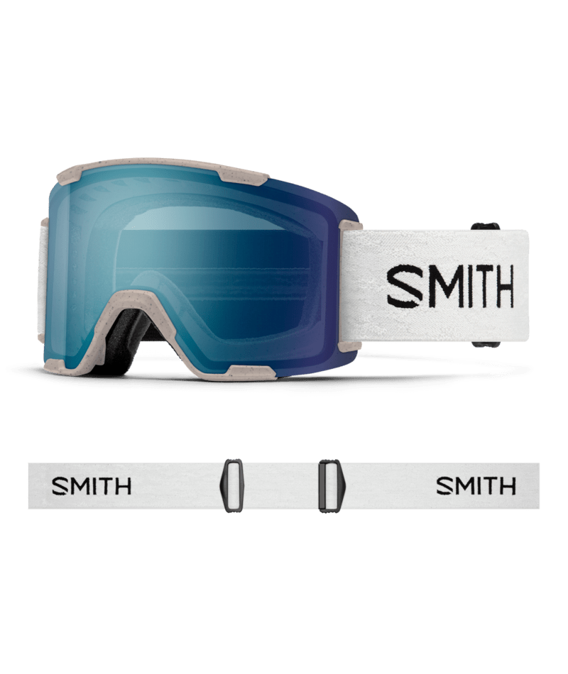 Smith Stash XL Goggles Raw ReNU Undyed goggle with ChromaPop Everyday Blue Mirror