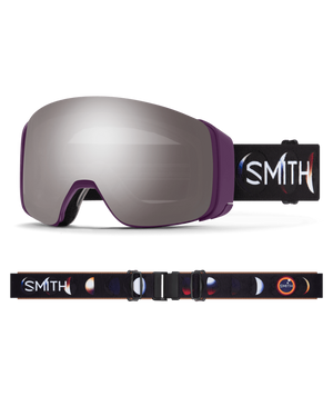 Cherry Lacquer Phases goggle/ChromaPop Sun Platinum Mirror and ChromaPop Storm Blue Sensor Mirror