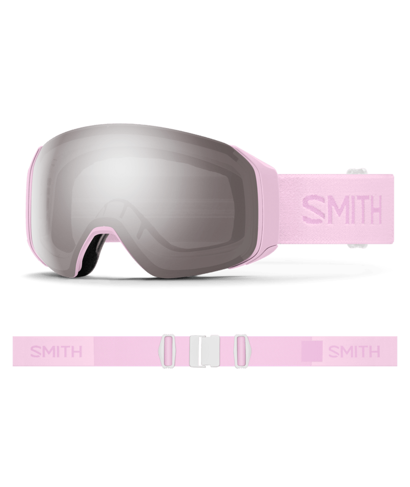 Smith 4D Mag S Ski Goggles Pink Frost goggle with ChromaPop Sun Platinum Mirror