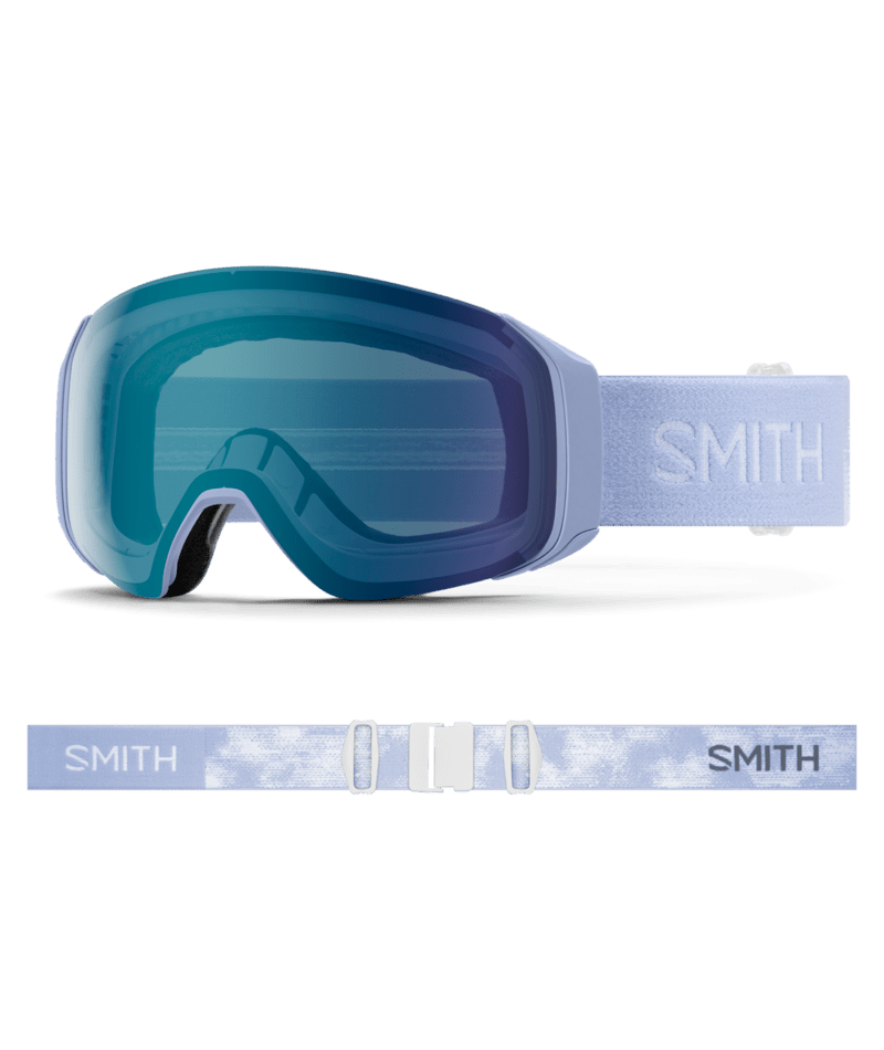 Smith 4D Mag S Ski Goggles Blue Aura goggle with ChromaPop Everyday Blue Mirror