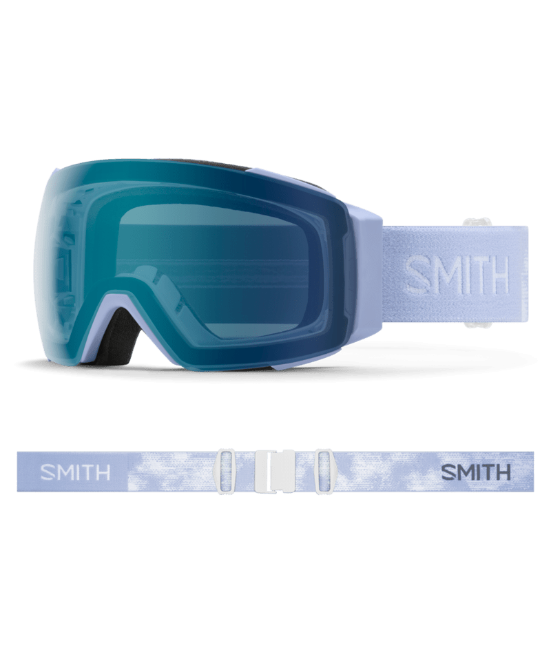 Smith I/O Mag Ski Goggles Blue Aura goggle with ChromaPop Everyday Blue Mirror