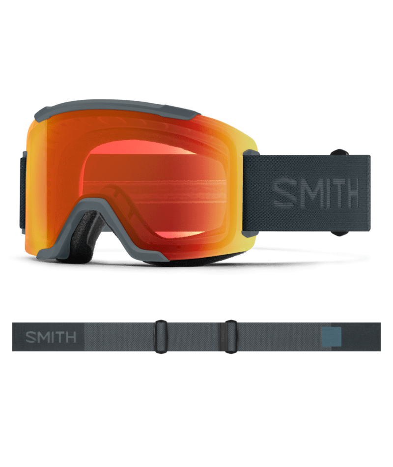 Smith Squad Goggles Slate goggle with ChromaPop Everyday Red Mirror