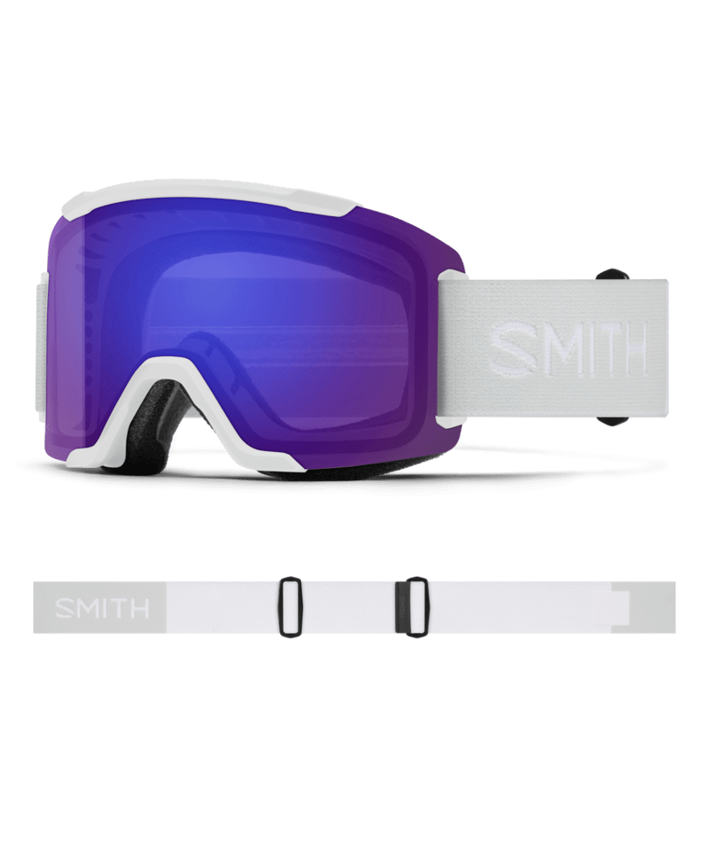 Smith Squad Goggles White Vapor goggle with ChromaPop Everyday Violet Mirror