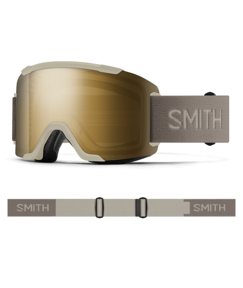 Smith Squad Goggles Chalk goggle with ChromaPop Sun Black Gold Mirror