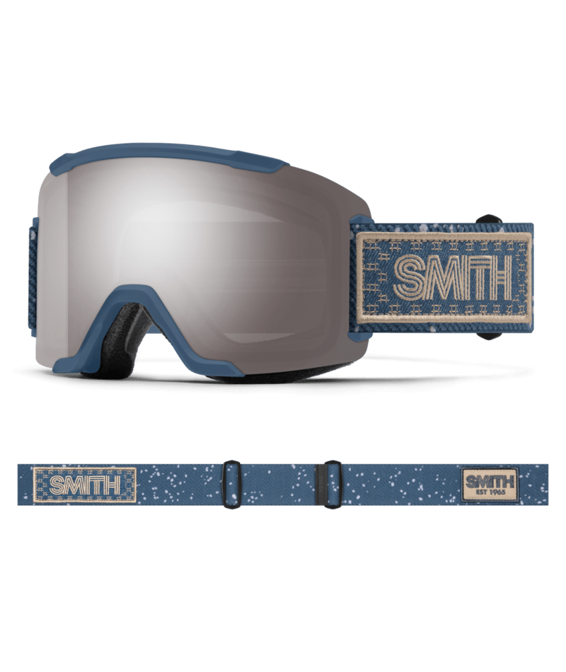 Smith Squad Goggles Future Grey Warm Steel goggle with ChromaPop Sun Platinum Mirror