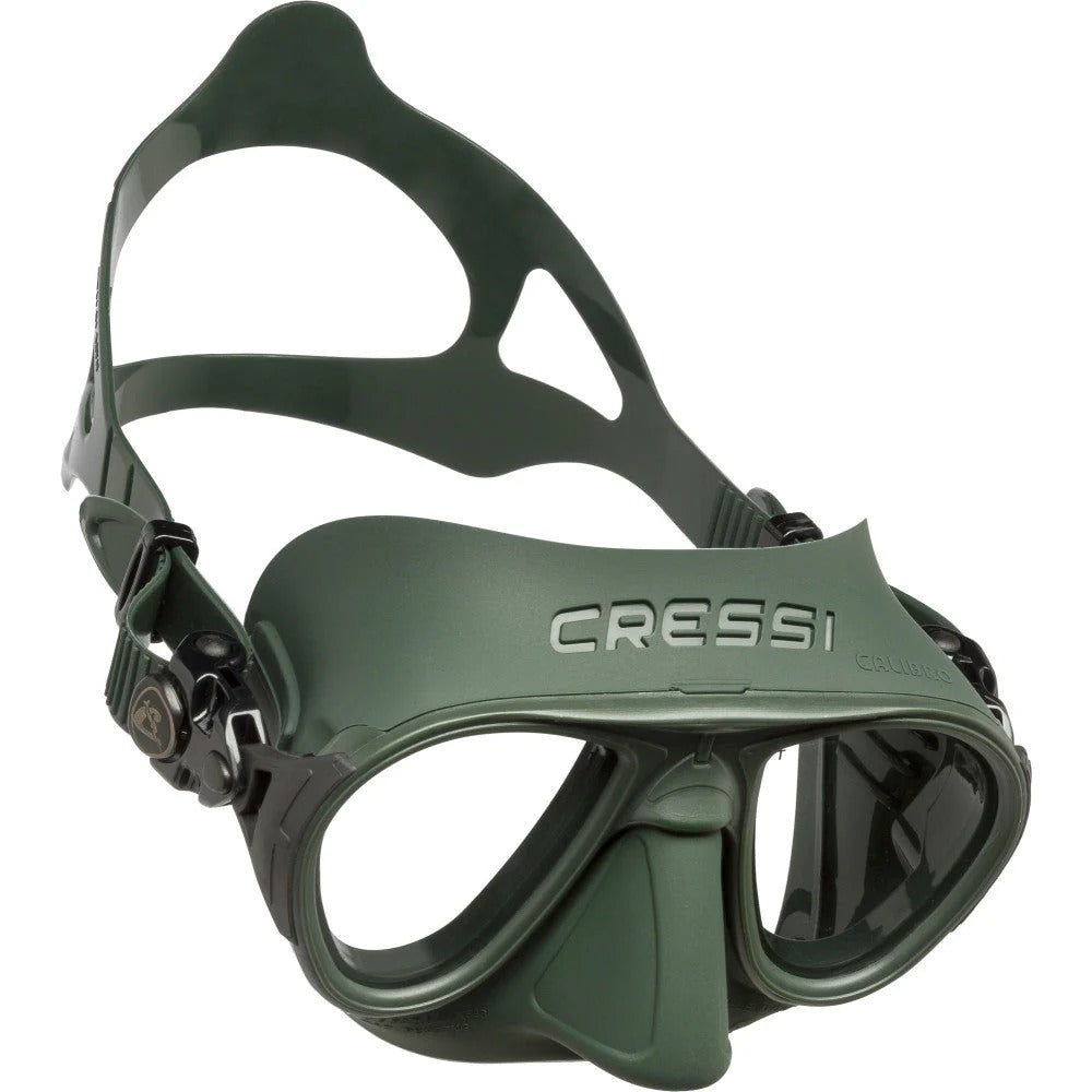Cressi Calibro zero fog dive mask in green