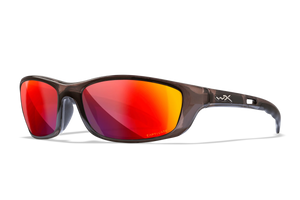 Black Crystal frame/Captivate Polarized Red Mirror lenses