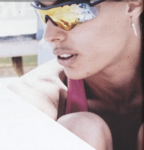 Woman wearing Ocean Ironman sunglasses