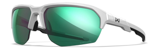 Polished White frame/Captivate Polarized Green Mirror (copper base)