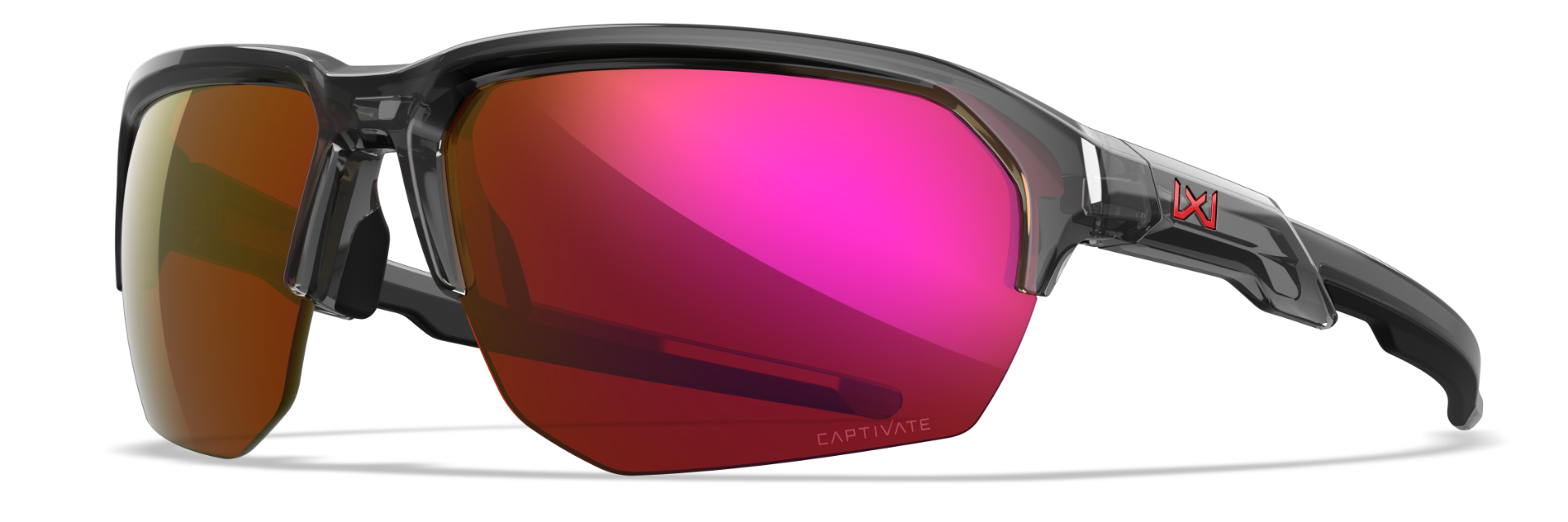 Wiley-X Jakl Gloss Crystal Grey/Captivate Red Mirror