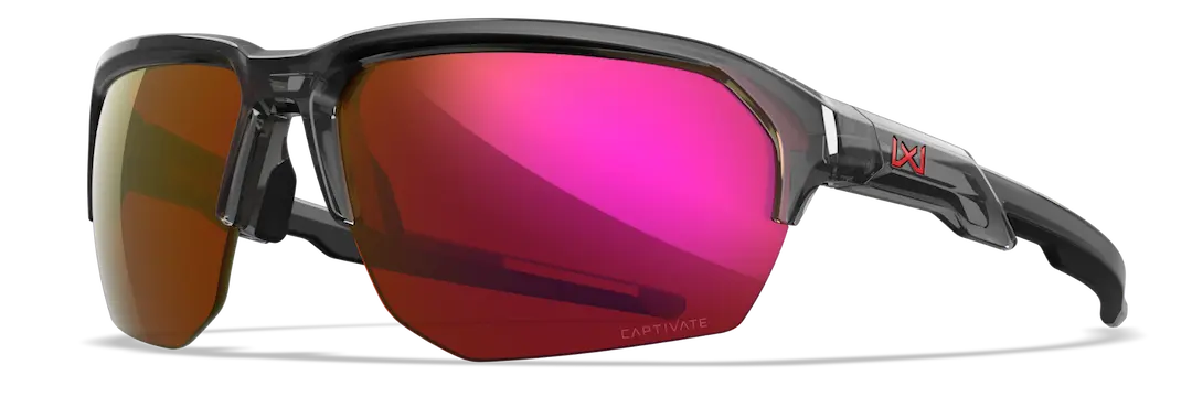 Wiley-X Jakl sunglasses in gloss gray with red mirror lenses