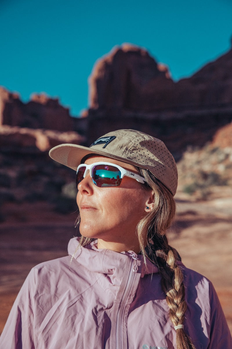 Woman wearing Wiley-X Jakl sunglasses