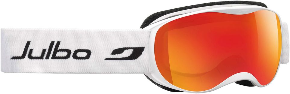 Julbo Atmo ski goggles in white with red mirror.