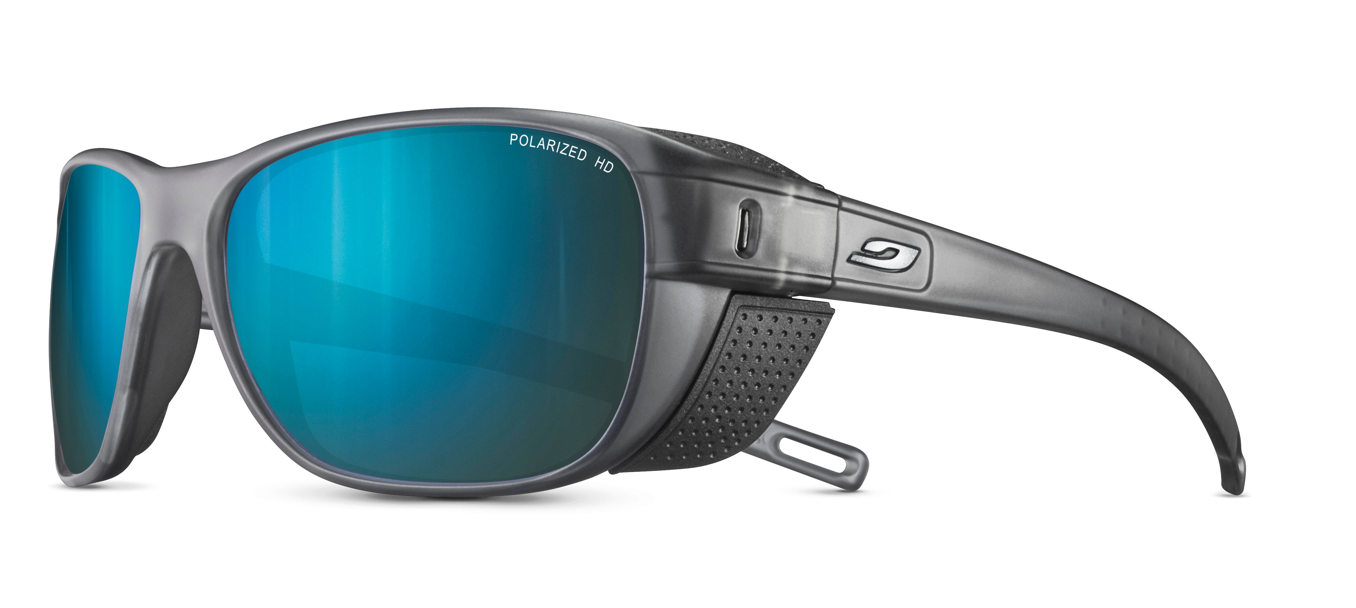 Julbo Camino sunglasses in black with polarized lenses with blue mirror