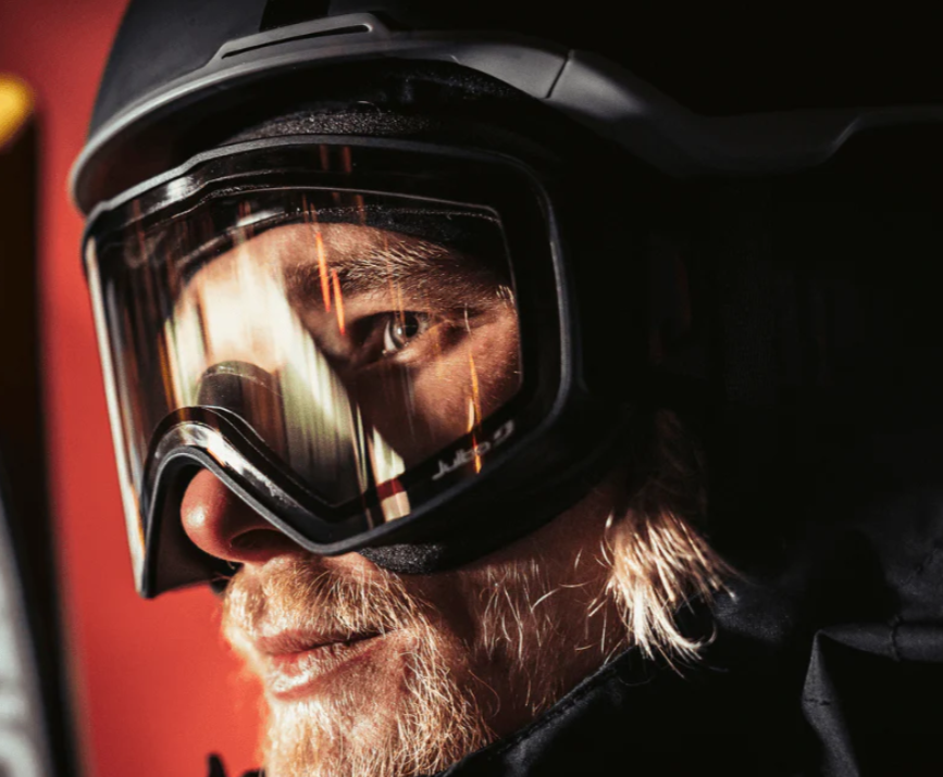 Person wearing Julbo Cyclon ski goggles