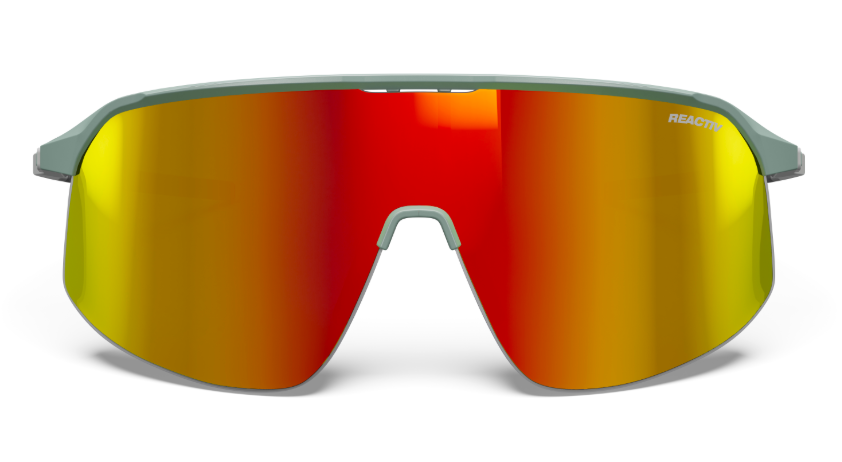 Julbo Density Sunglasses in green with light changing 1-3 lenses