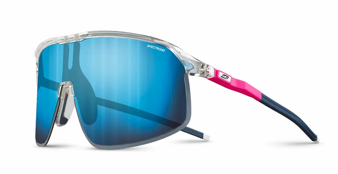 Julbo Density sunglasses in pink-blue with blue mirror lenses
