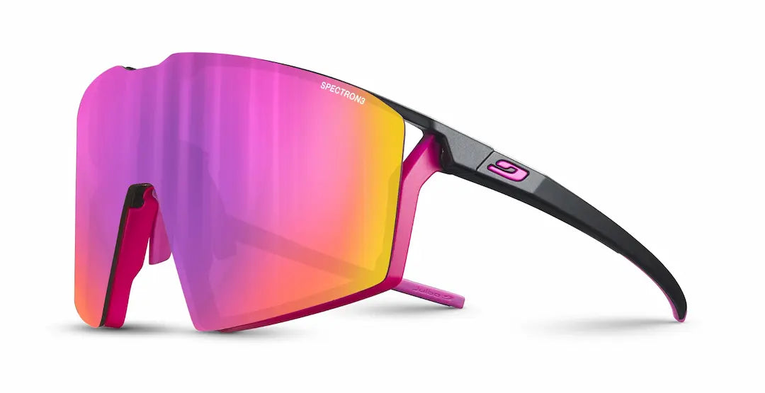 Julbo Edge sunglasses in black with pink lenses