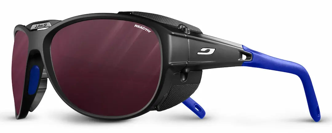 Julbo Explorer 2.0 mountaineering sunglasses in black with light changing lenses