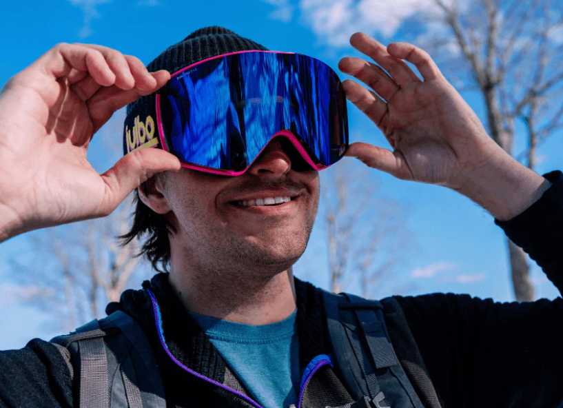Person wearing Julbo Launcher ski goggles