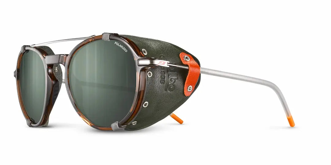 Julbo Legacy Brown with orange sunglasses for glaciers