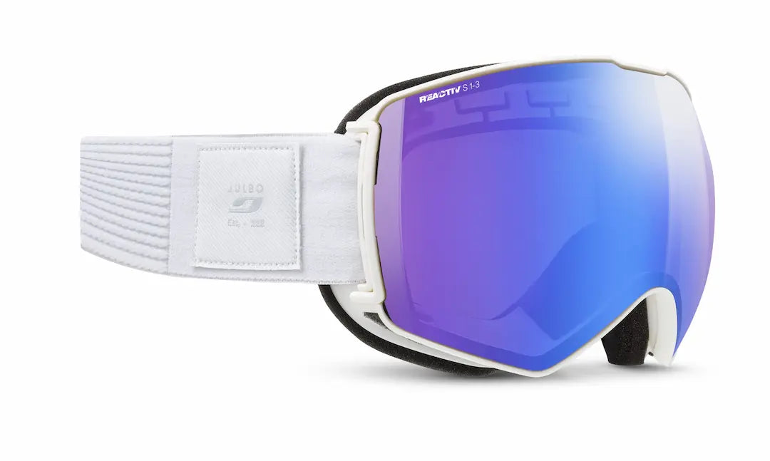 Julbo Lightyear ski goggles in white with Reactiv 1-3 high contrast lenses