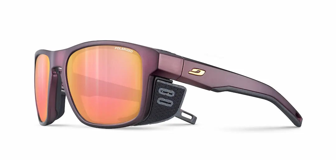 Julbo Shield M sunglasses in burgundy with polarized lenses