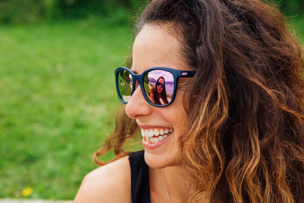 woman wearing Julbo Spark Sunglasses