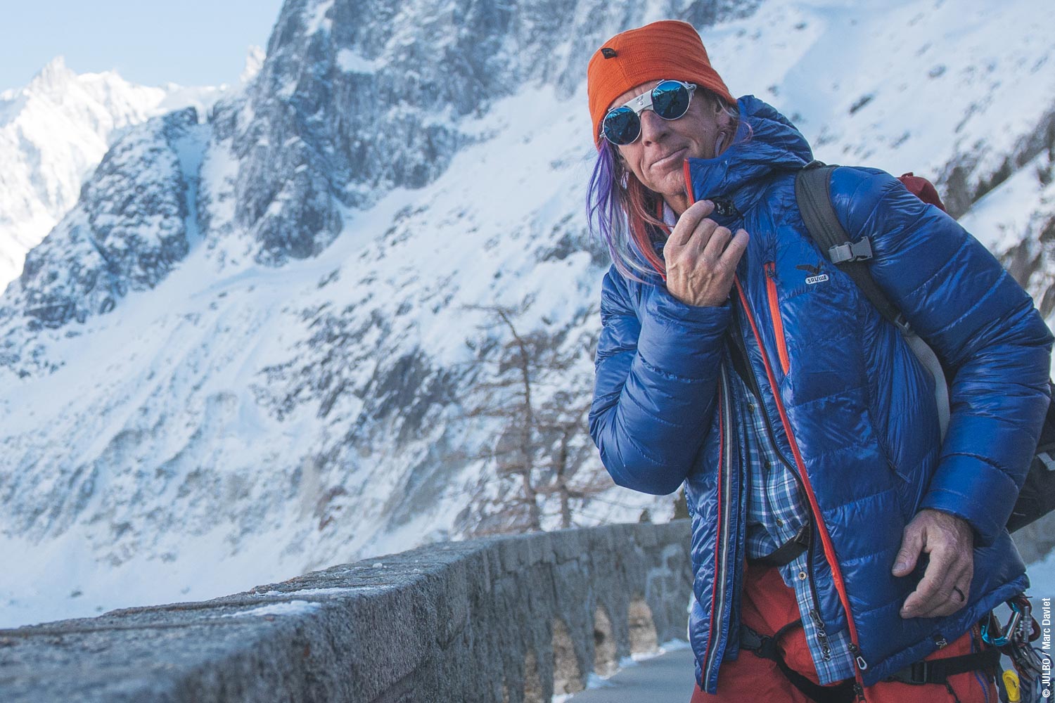 Man wearing Julbo Vermont sunglasses