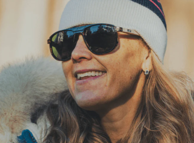 Woman wearing Julbo Ward sunglasses