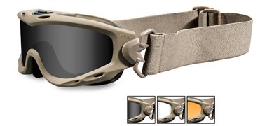 Wiley-X Spear Black 3 Lens Package Tactical Goggles