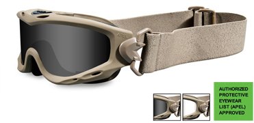 Wiley-X Spear Tan 2 lens Package Tactical Goggles